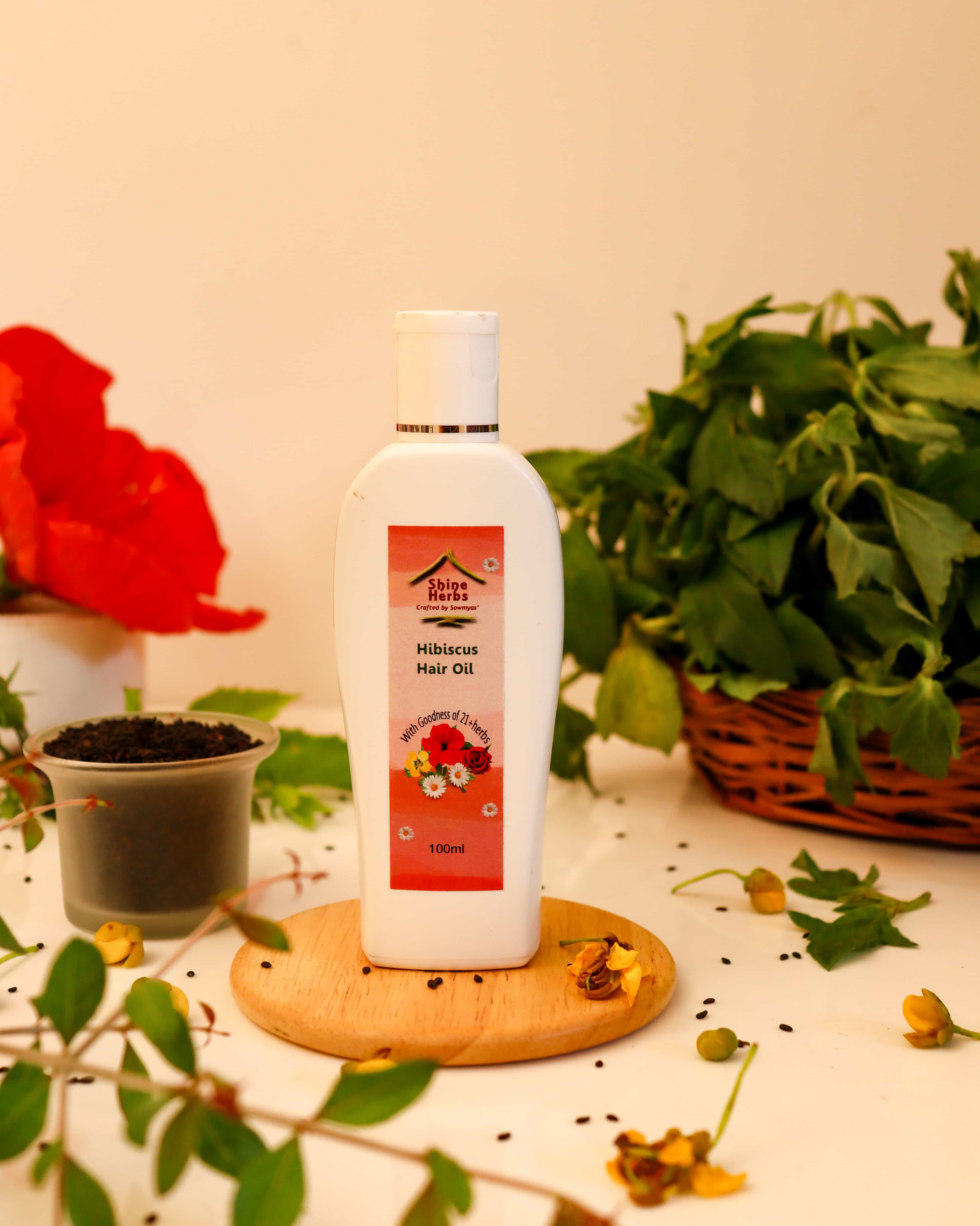 Hair Oil Hibiscus Shine Herbs how-to-use-hibiscus-powder-for-hair-growth-ll-get-soft-and-shiny-hair
