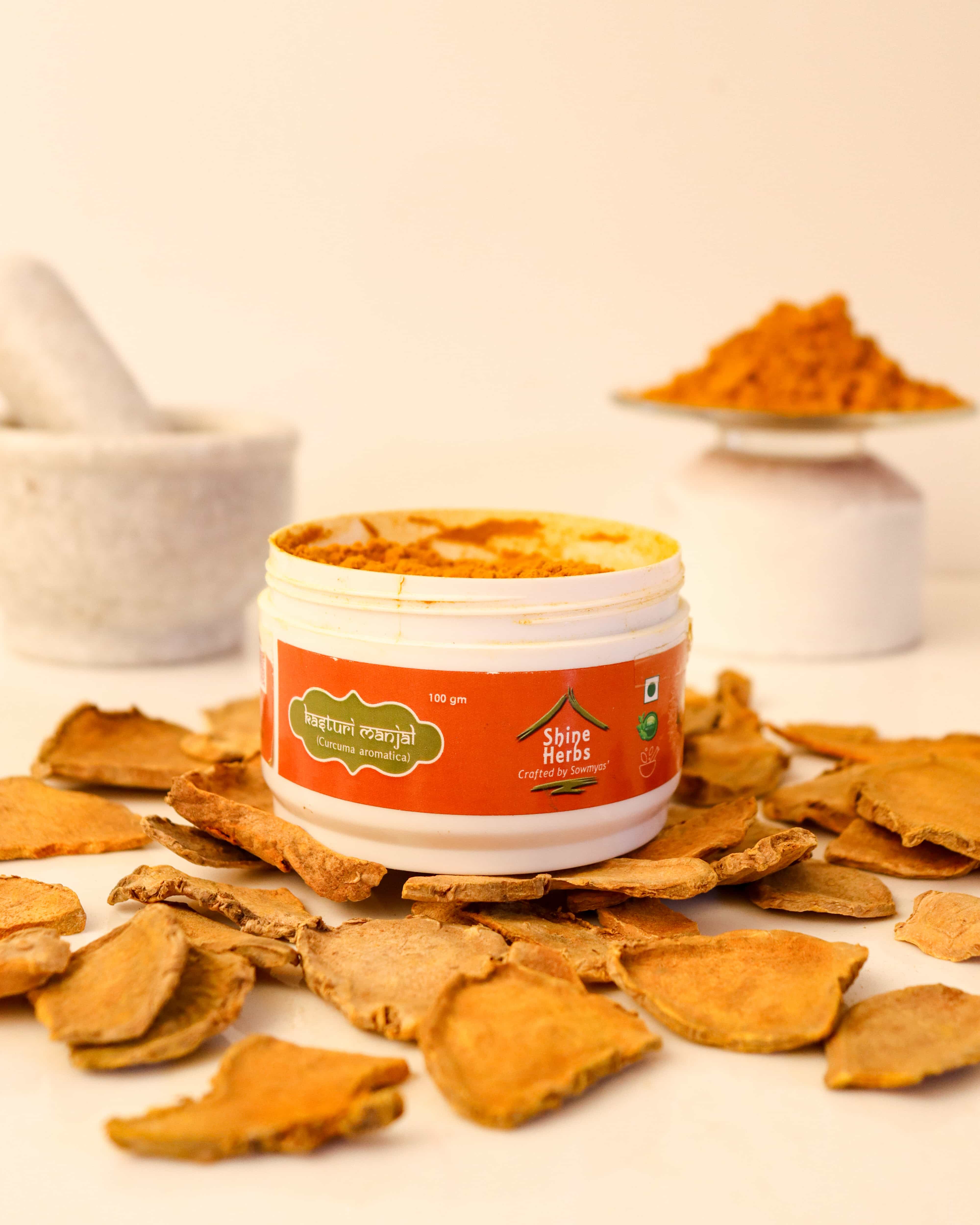 Kasturi Manjal (Wild Turmeric) Powder Shine Herbs