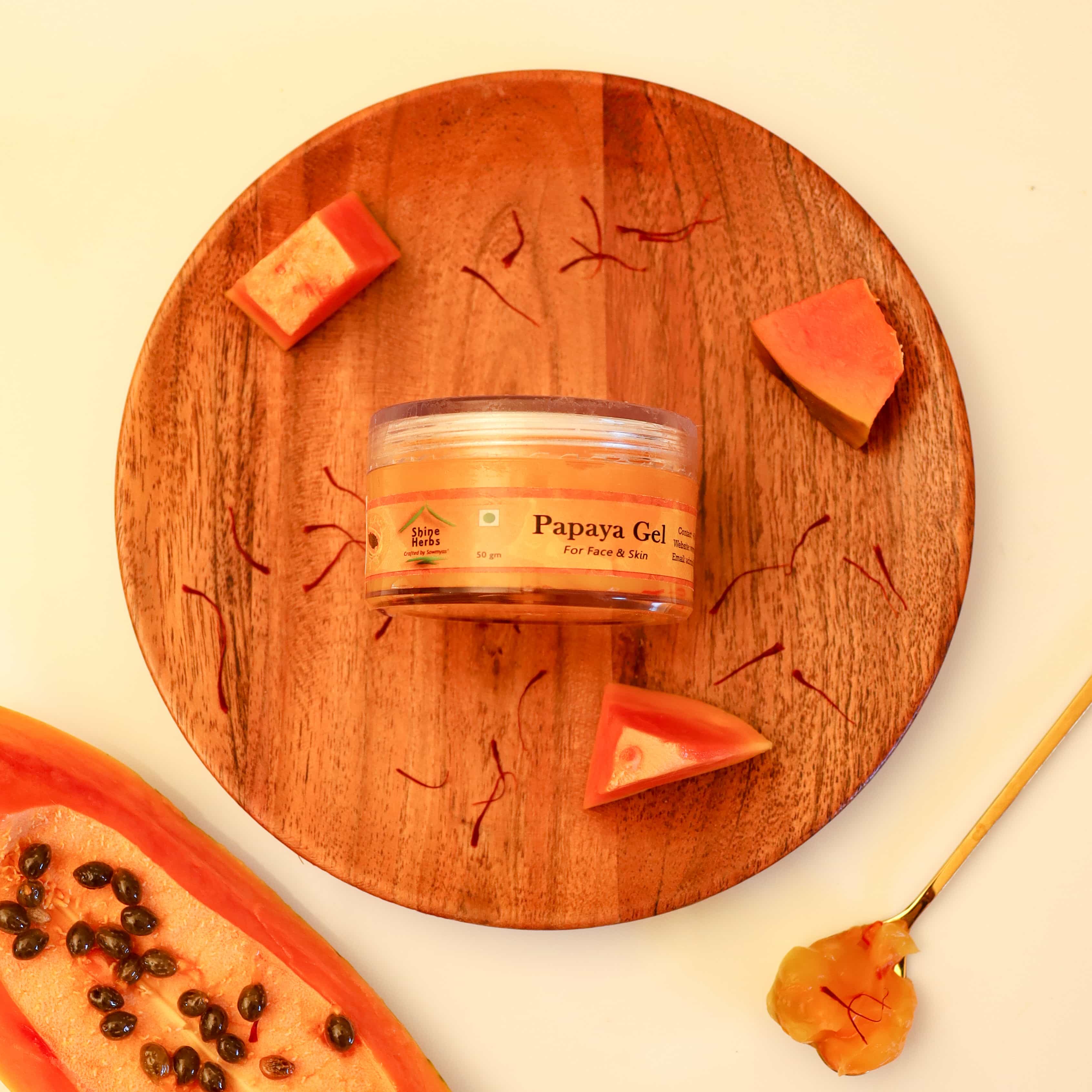 Saffron Papaya gel Shine Herbs